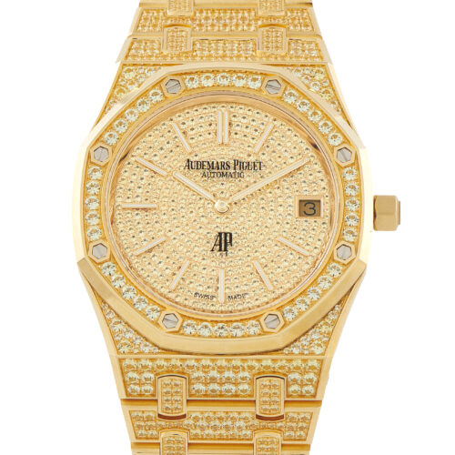 Audemars Piguet Royal Oak Jumbo Extra-thin Sapphire And Yellow Gold Watch