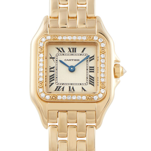 Cartier Panthère Diamond Bezel 18K Yellow Gold Watch