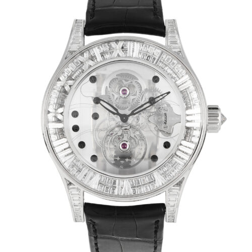 Corum Romvlvs Tourbillon Billionaire White Gold Diamond Watch