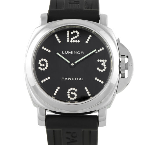 Officine Panerai Luminor Diamond Dial Steel Watch