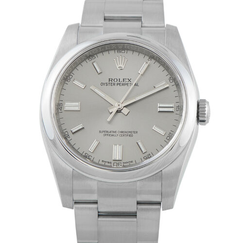 Rolex Oyster Perpetual Slate Dial Steel Watch