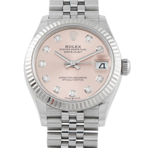 Rolex Datejust 31 Diamond-set Pink Dial Steel Jubilee Watch M
