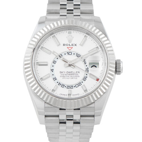 Rolex Sky-dweller White Dial Steel Jubilee Watch