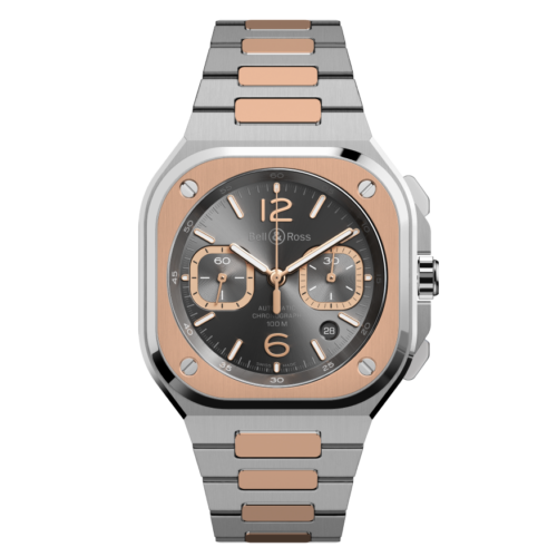 BR-05 Chrono Grey Steel & Gold
