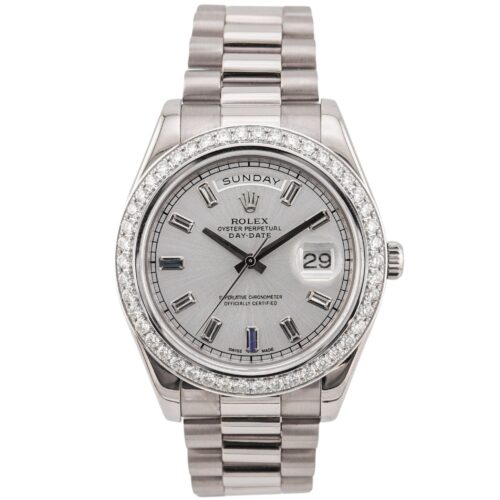 Rolex Day-Date II White Gold 218239 "After Market Bezel"