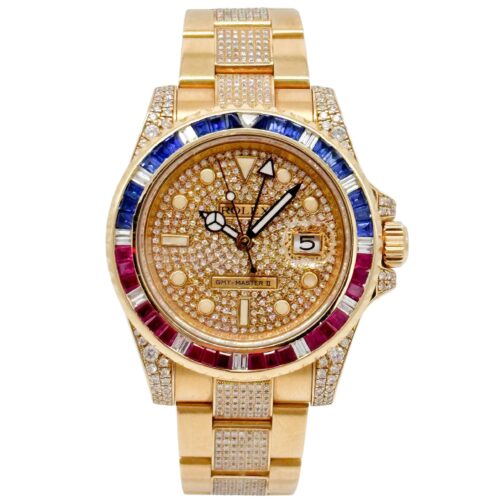 Rolex GMT-Master II Iced Out Yellow Gold 116718LN - 2014